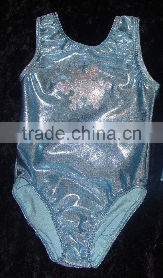 Gymnastics leotard Babies, Toddlers, Girls inspired light blue with snowflake in white