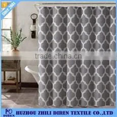 2017 Latest Designs Hookless Jacquard Shower Curtain