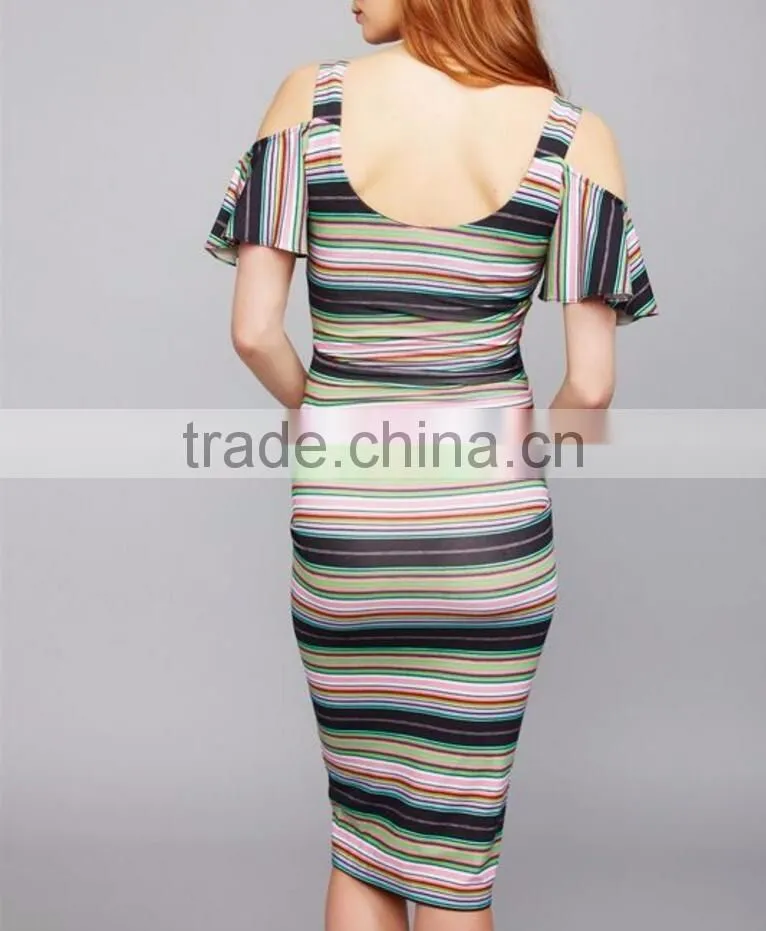 Cold shoulder pregnant clothes summer dress for pregnant