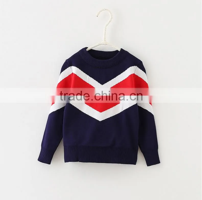 Children Latest Color Patchwork Baby Boy Sweater Designs