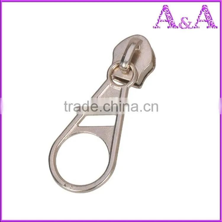 wholesale electroplate N/L nylon zipper slider with beautiful puller for different style