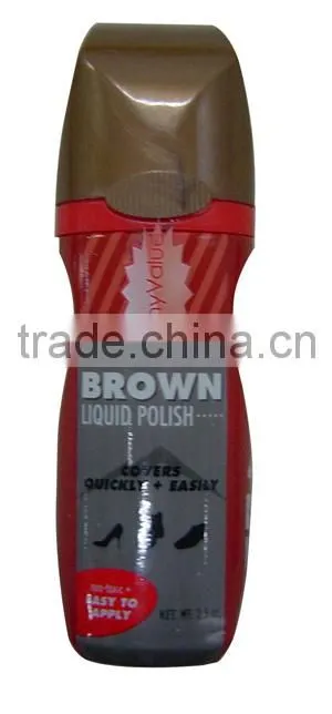 wholesale china 75ml black/brown brands of liquid shoe polish