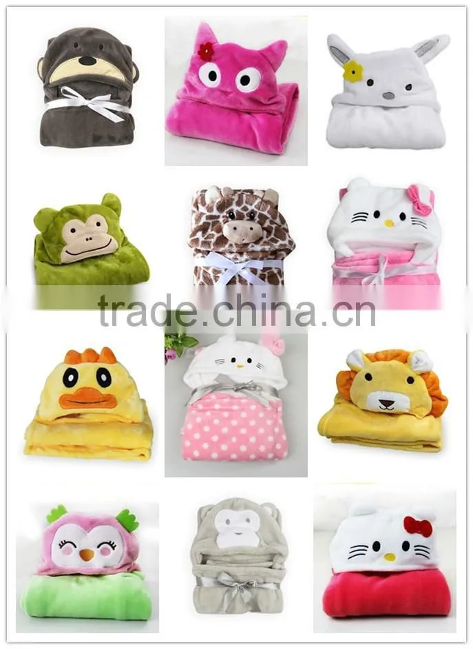 Fleece 100%Polyester Kids Bathrobes Wholesale,Kids Animal Bathrobes