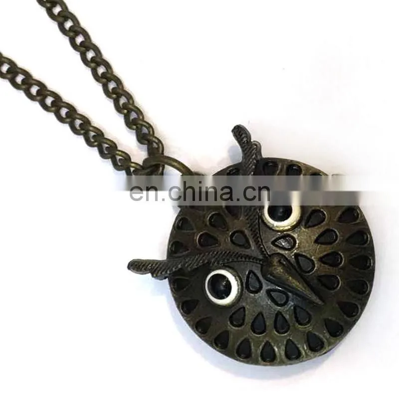 Vogue Women's Cute Owl Pendant Necklace Watch