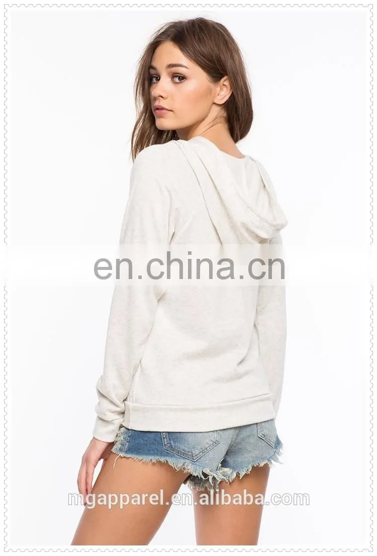 china supplier fashion white one elephant casual and cozy pullover hooded sweatshirt