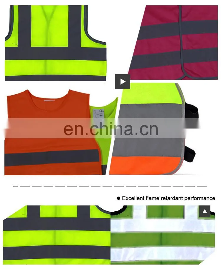 High visibility safety clothing safety vest for children
