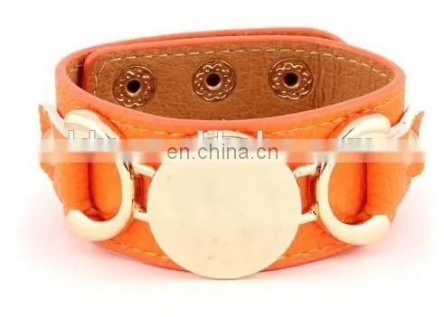 Suede Leather Open Cuff Stone Bracelet