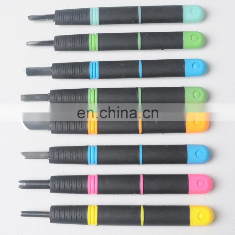 8pcs Assorted Plastic Handle Carving Knives Set