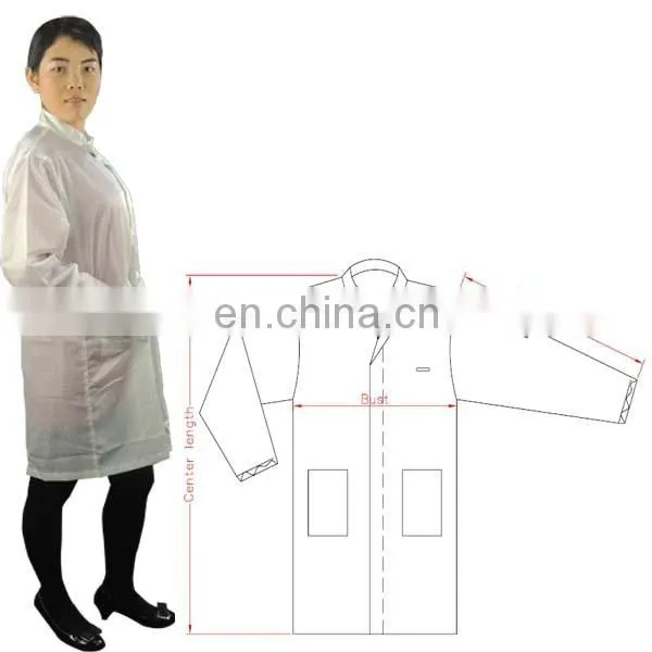 Cleanroom Smock With Round Collar for Women