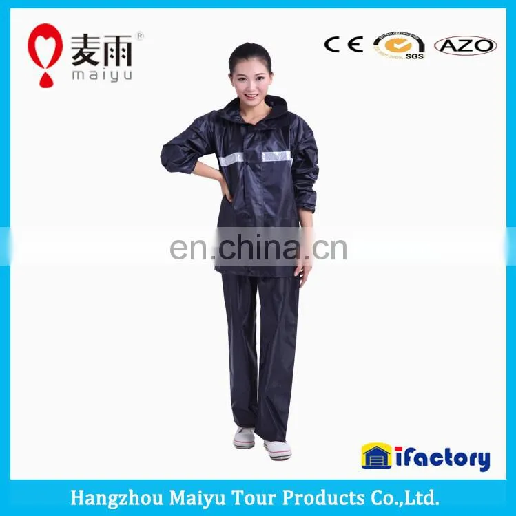 maiyu 170T/90T/210T polyester firm waterproof breathable rain suit