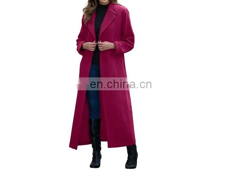 Top grade new fashion lady winter trench wool coat