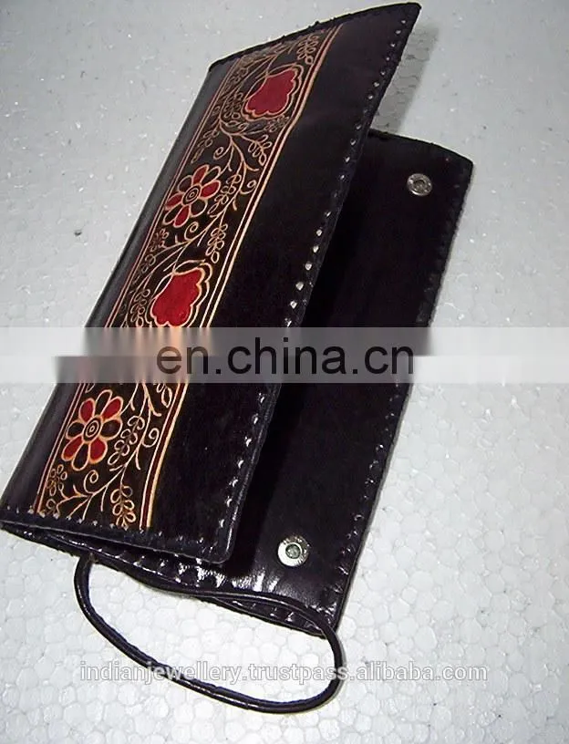 Genuine leather ladies purse wallet manufacturer, original leather ladies moneybag exporter