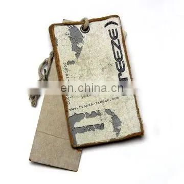 custom fashion design private brand printed cardboard swing tag