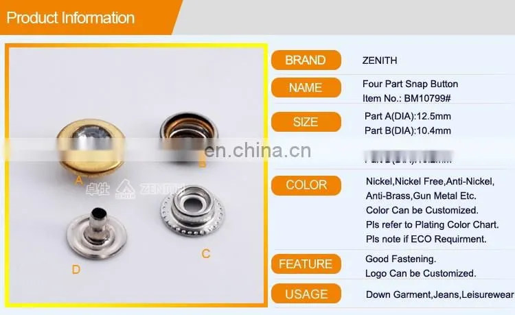 Rhinestone Snap Button for Clothes BM10799