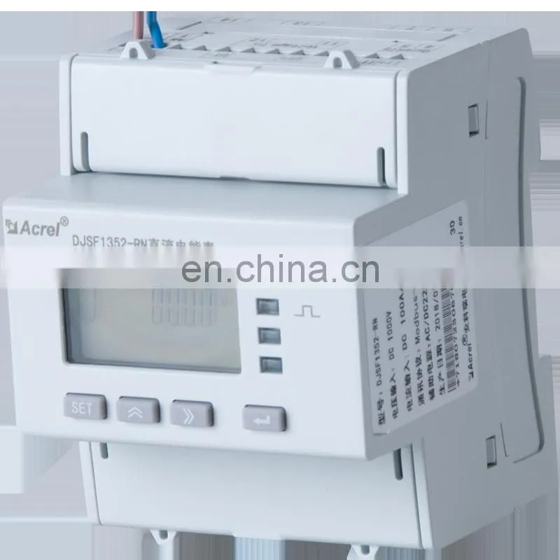 din rail lcd display multi-rate tariff energy meter with rs485 for building automation dc system