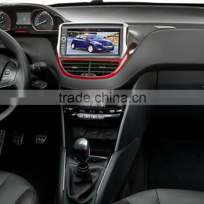 High quality wince car media for Peugeot 208 with GPS/3G/DVD/Bluetooth/IPOD/RMVB/RDS
