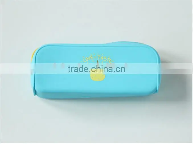 Stock!Silicone Pencil Bag School Office Silicone Pen Cases / Wholesale Colorful Pencil Bag
