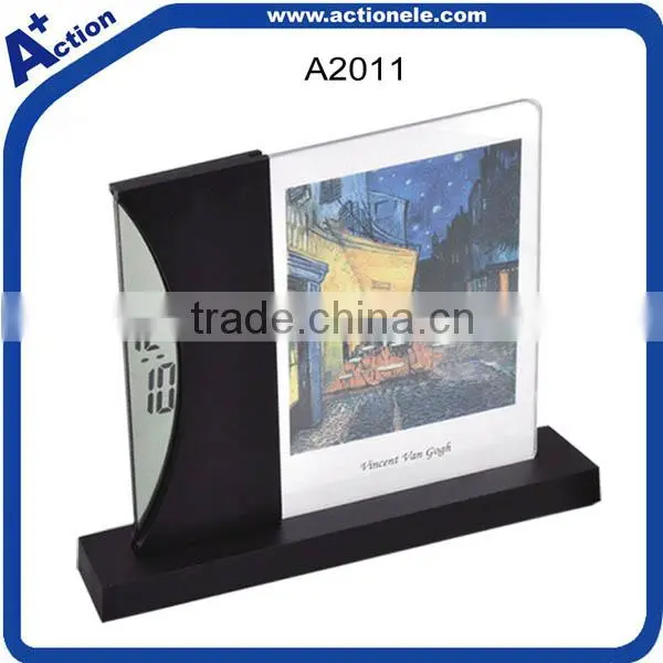 Low Price Photo Frame Digital Time Alarm Clock