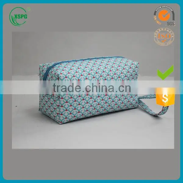 Custom size cotton canvas cosmetic zipper bag