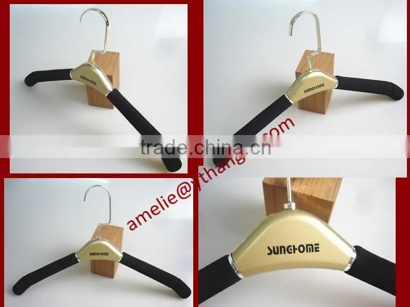 High quality Foam hanger black color foam clothes hanger