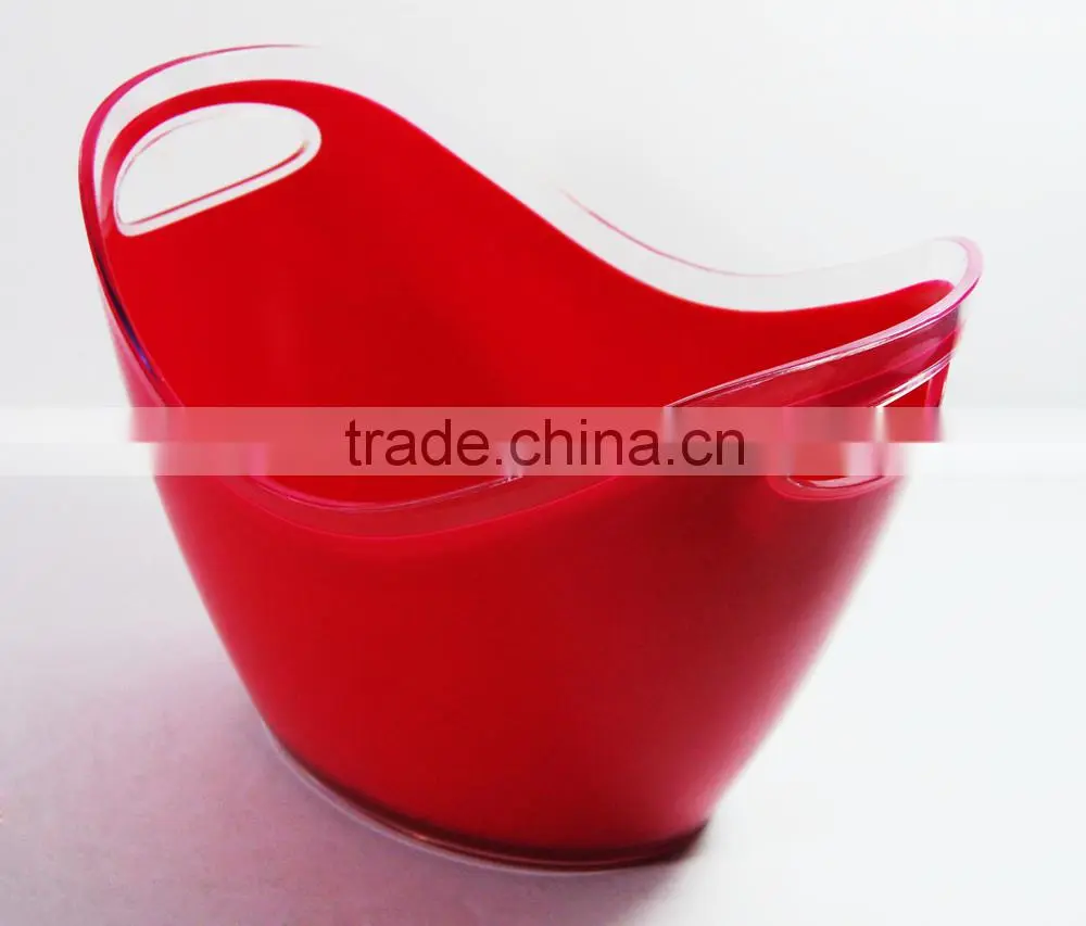 Large Beer Custom Clear Bulk Acrylic PS Plastic Ice Bucket