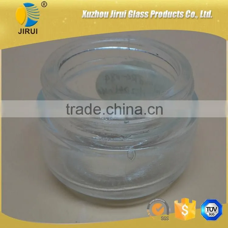 20ml clear round glass cream jar
