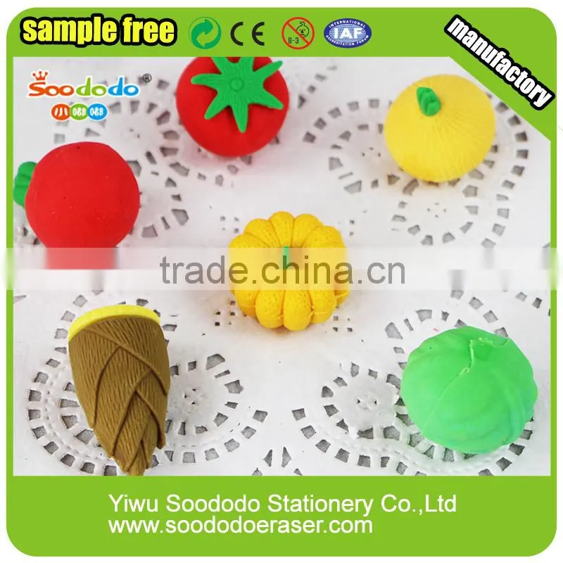 Mini stationery set Vegetable series rubber erasers