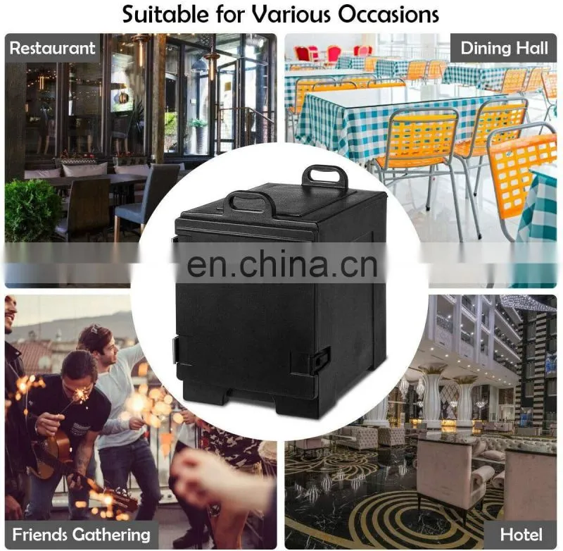 Loading Insulated Food Pan Carrier Full-size Pan Food-grade LL DPE Material Portable Food Warmer with Fastener Polyurethane Foam