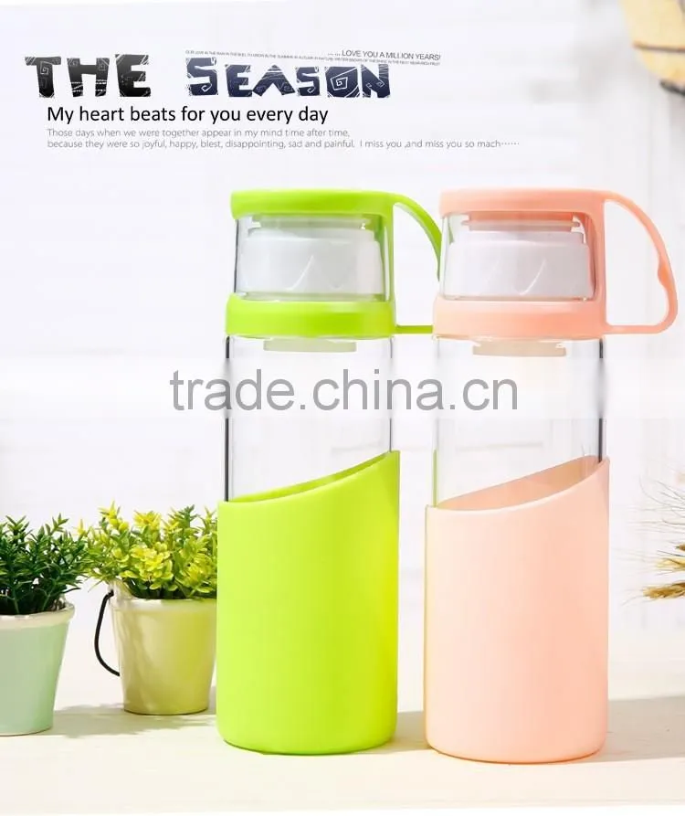 2016 New style glass water bottle