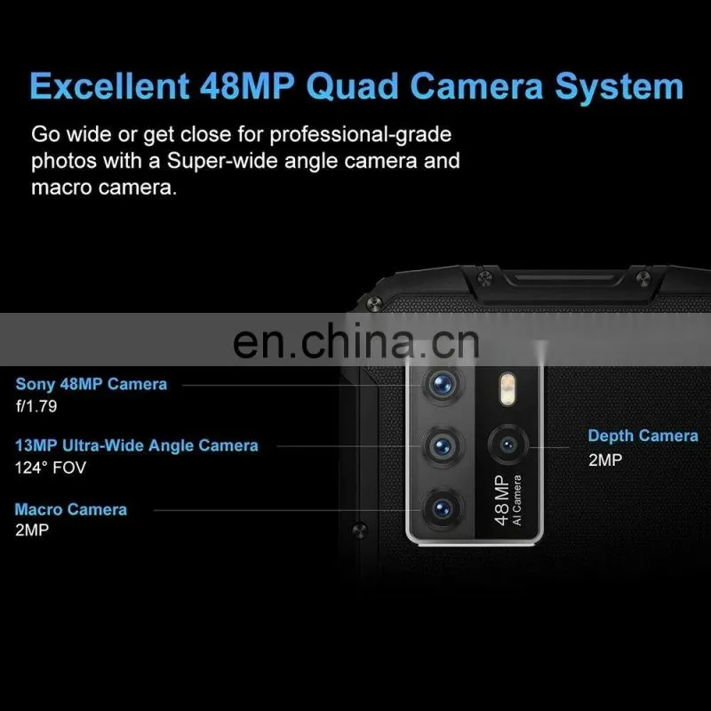 Hot Selling Global Version 6.67" FHD+ 8GB +128GB 48MP Quad Camera 8000mAh Rugged Phone OUKITEL WP10 5G mobile phones