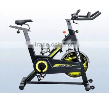 Emergency brake with friction pad spinning bike