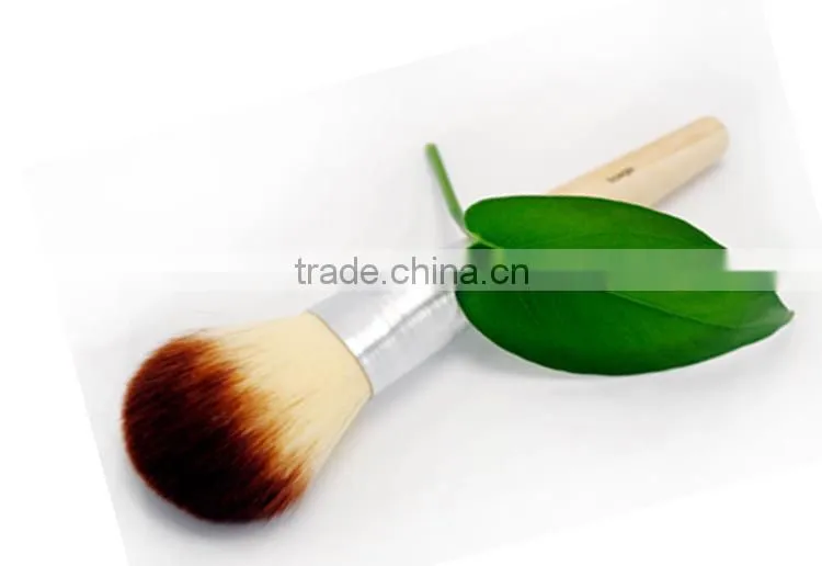 face use Bamboo handle synthetic hair powder power brush