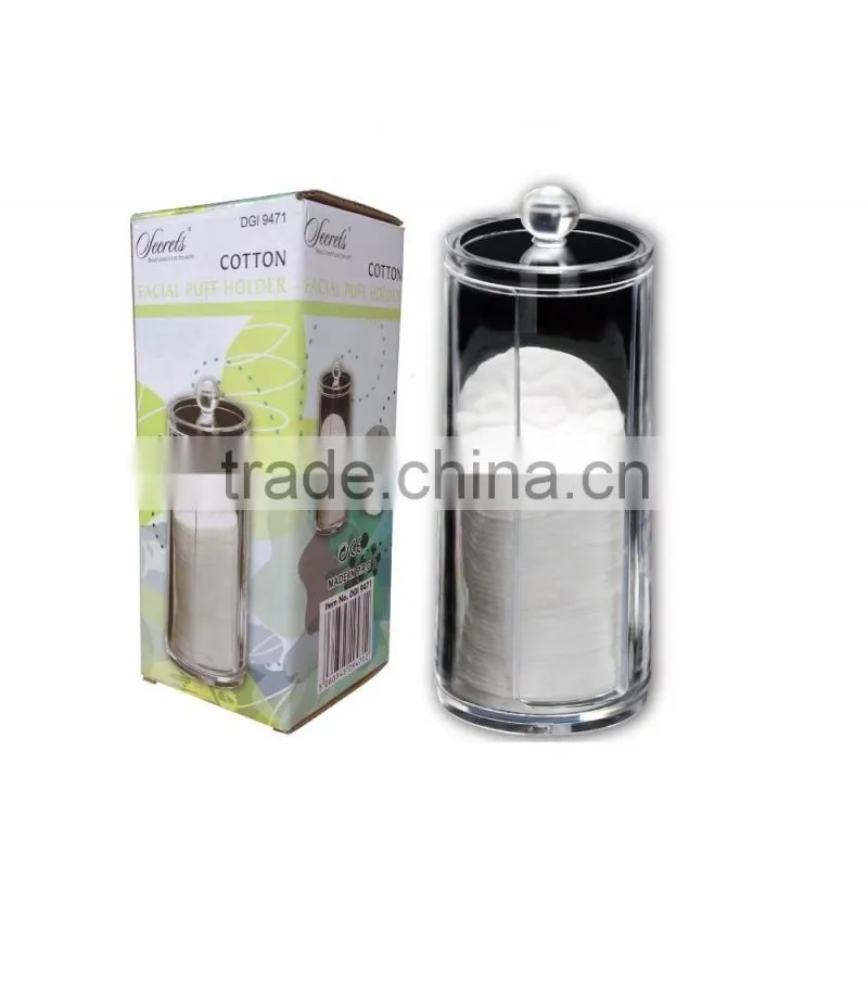 Acrylic cotton facial puff holder