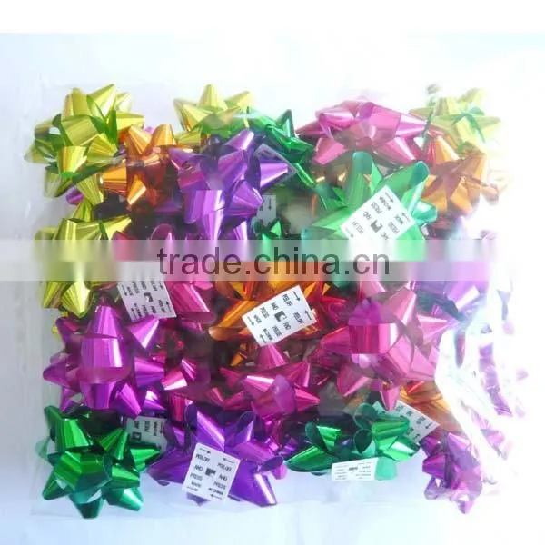 Glitter Star Bow with LED Lights and Stick for Table Decoration/Birthday party decoration lighted star bow