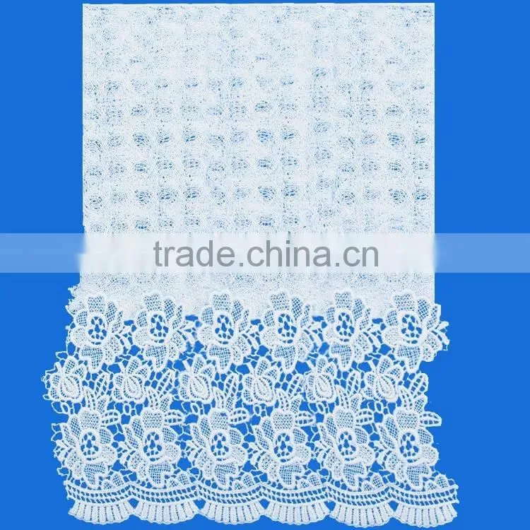 Wholesale 100% cotton square crocheted embroidery Crochet Ladies kurta Neck Design Lace for Garment