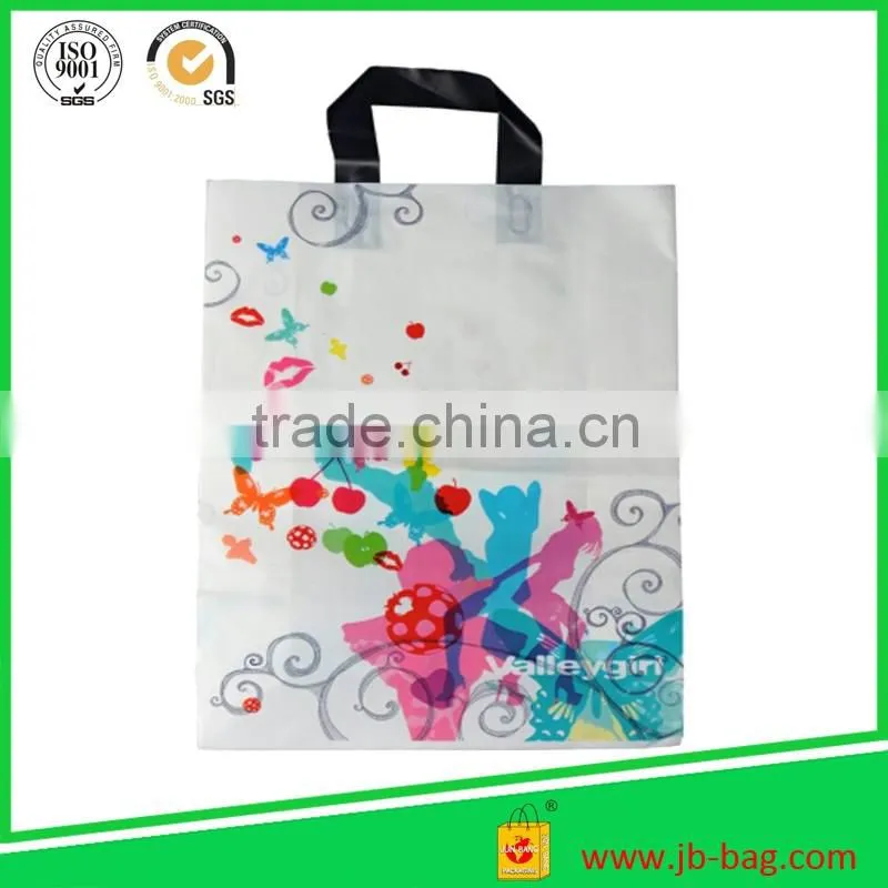 Frosty Printed Plastic Shopping Bag 3 Mil Thickness Plastic Carrier Bags 13''x 7"x 17" Ideal Retail Purchases Packaging Bag