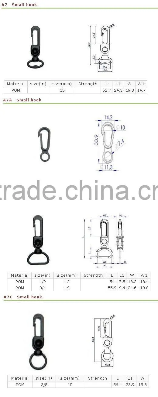 packaging hook for hand bag