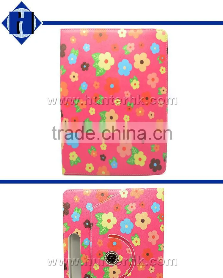 Printed Flower Universal 8" Rotating Tablet Case