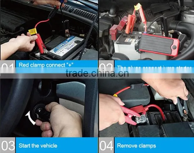 2016 New 12V Car Battery Fast Charge Portable Multi-Function Power Bank Car Jump Starter