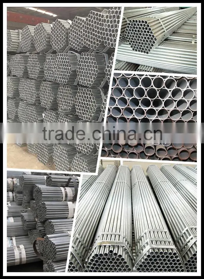Furniture used Pre galvanized Round carbon steel Pipe Price List
