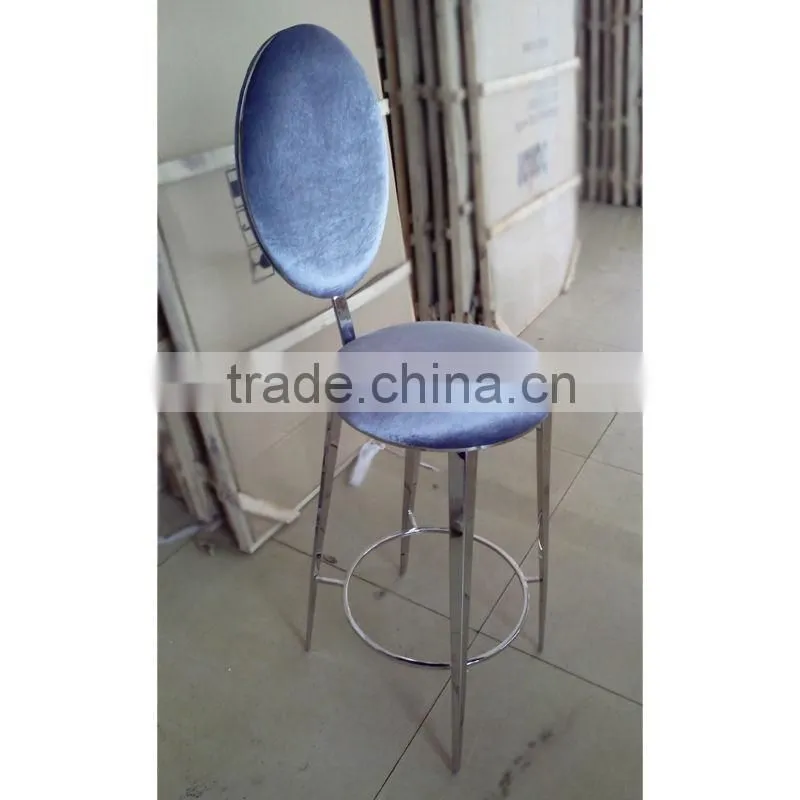 cheap stainless steel bar stool table set