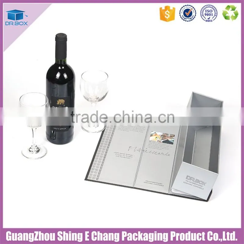 2016 new design paper cardboard folding wine gift boxes