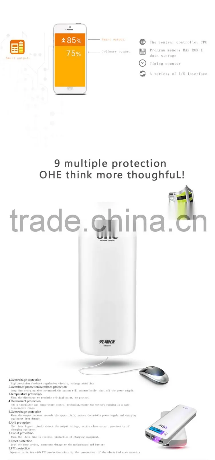 Universal 15600mah Backup External Battery Usb Power Bank Charger for Cell Phone 4s 5s