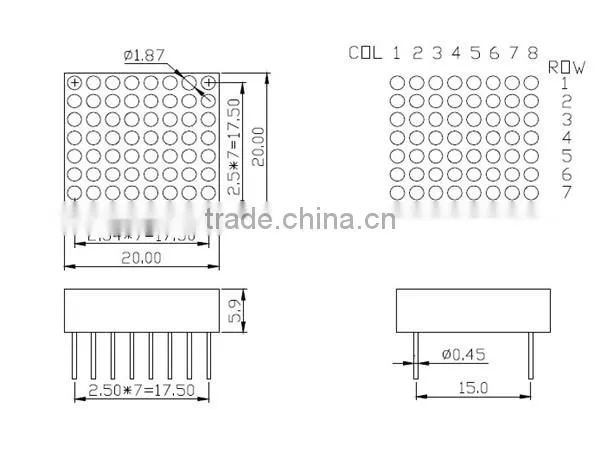 RGB LED Dot Matrix 8 x 8