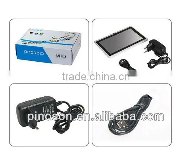 2013 new products Allwinner A13 Q88 7" tablet pc multi-color pc