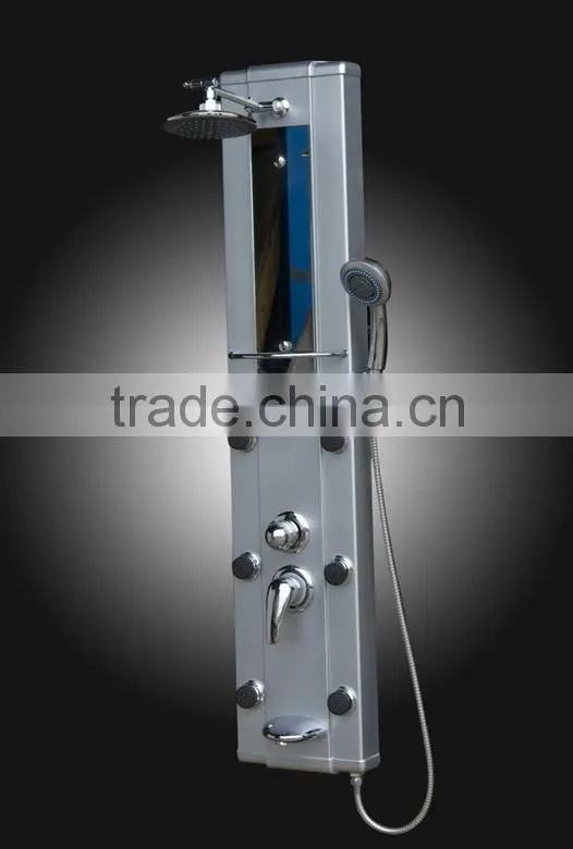 made in china aluminum massage bathroom shower panel with mirror