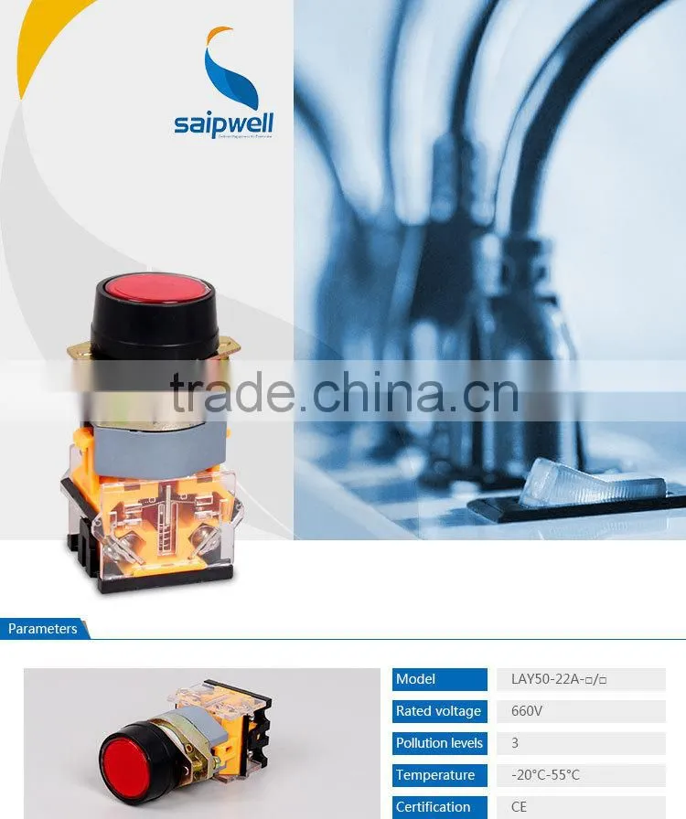 SAIP/SAIPWELL Plastic High Quality Push Locking Button