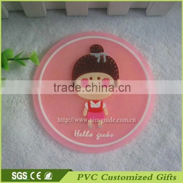 Factory supplier 3d soft pvc coaster