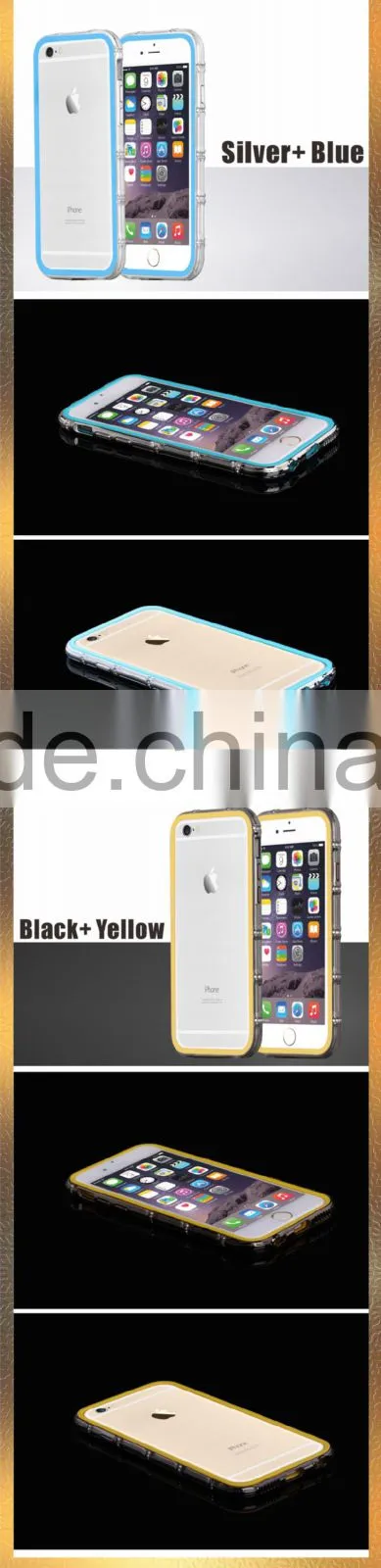Factory Wholesale Metal Phone Case with TPU for iPhone 6 Plus