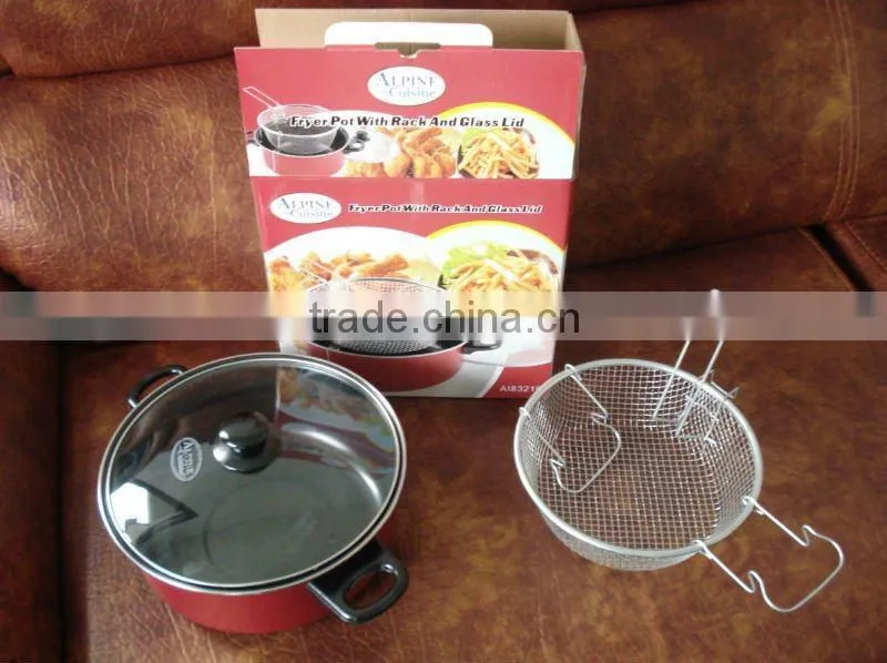3pcs / 3 pcs deep frying pot / pan with filter frying basket set